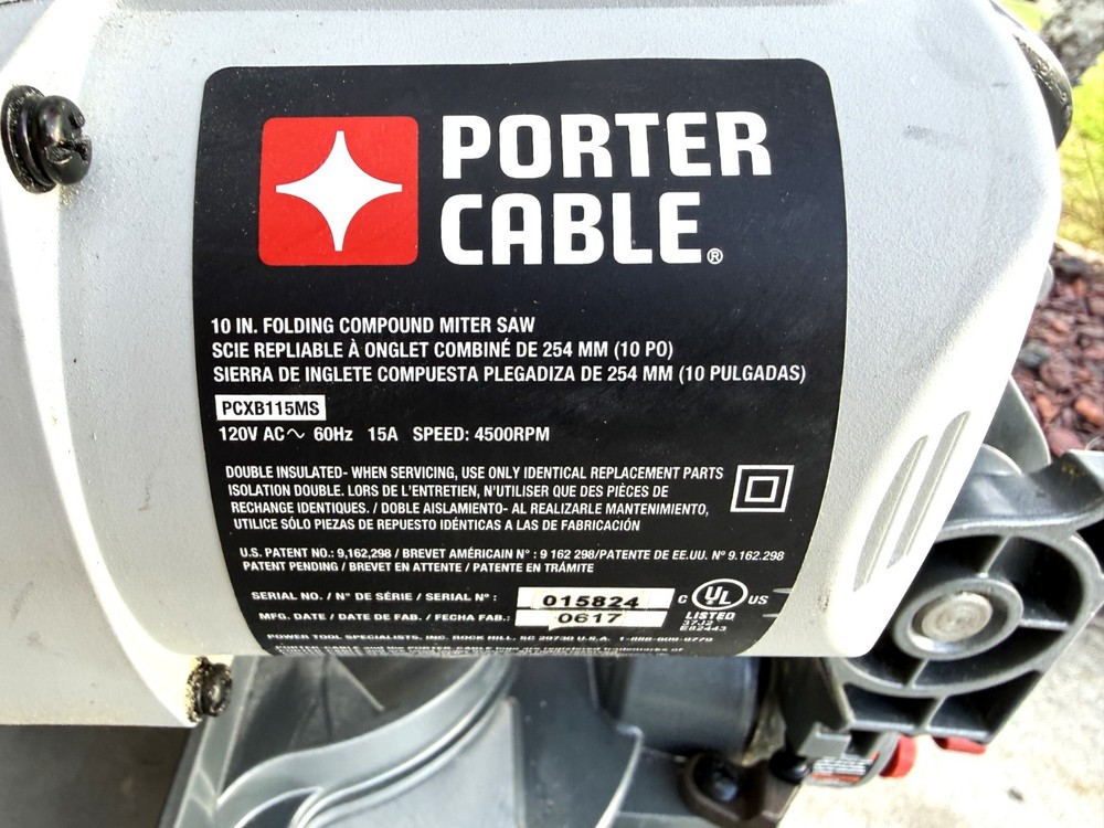 PORTER CABLE 10 INCH FOLDING COMPOUND METER SAW MODEL NO. PCX8MS