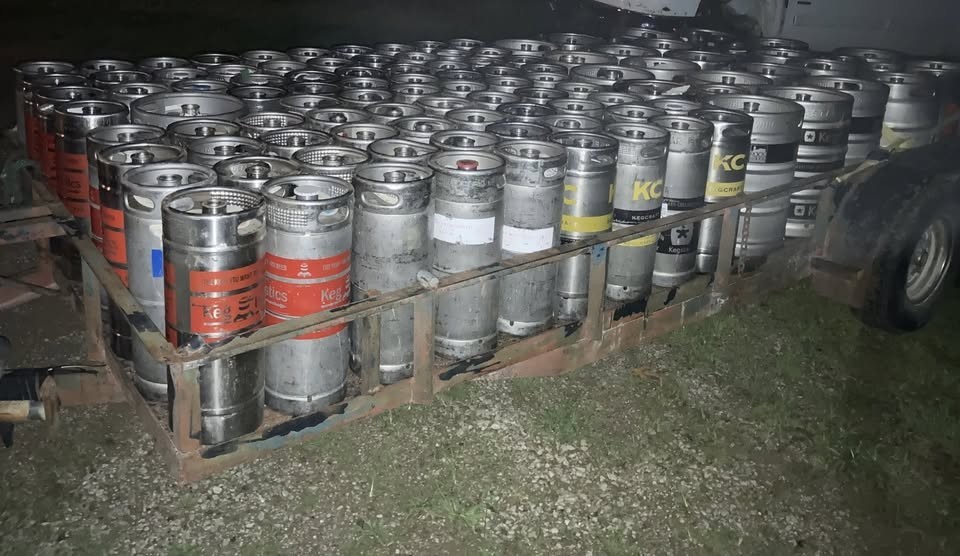 Lot of 90 Empty Beer Kegs