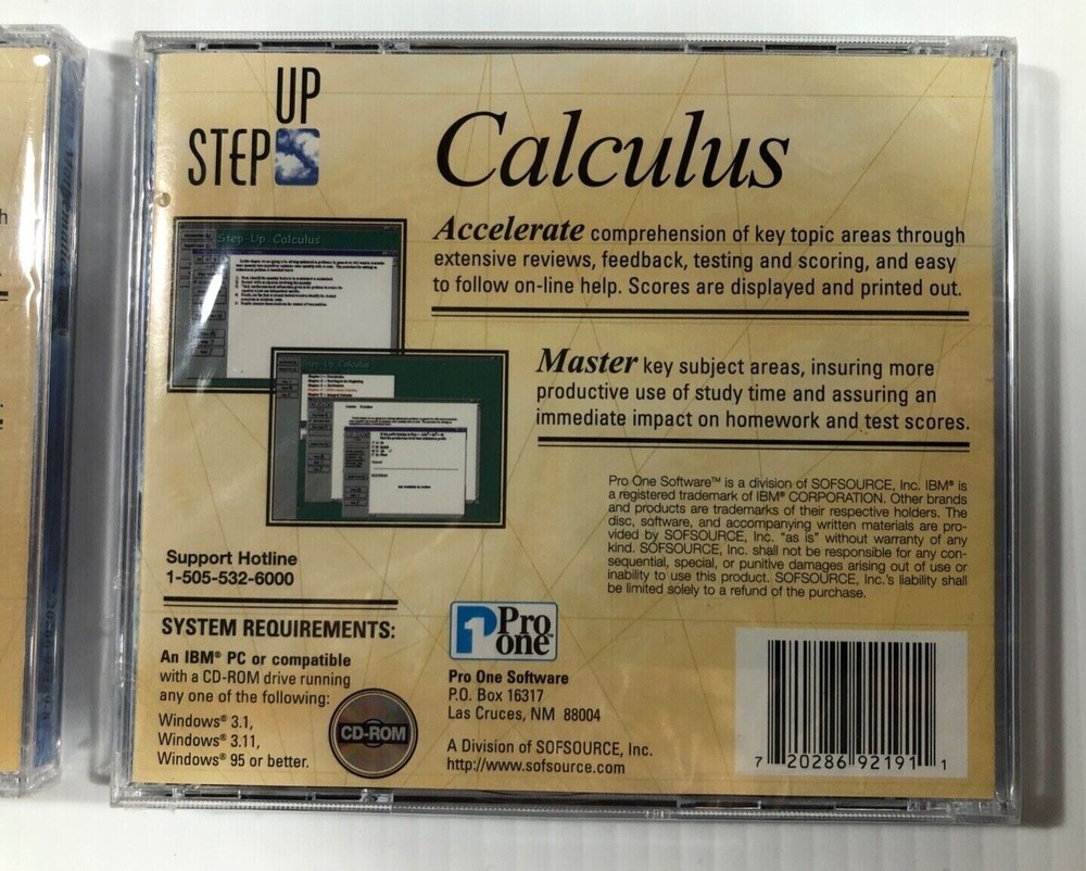 Step Up Geometry and Calculus 2 CD-ROM comprehensive self-paced curriculum NEW