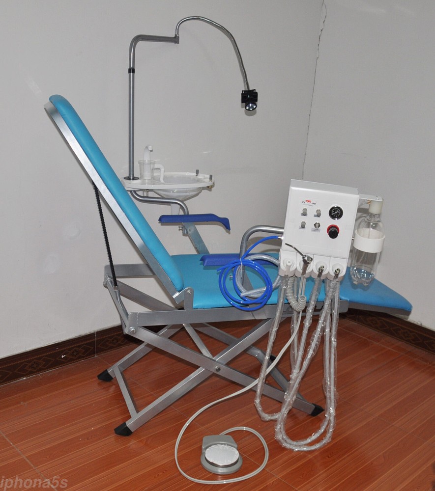 Dental Portable Mobile Delivery Unit Suction Rolling Case 4H Compressor /Chair