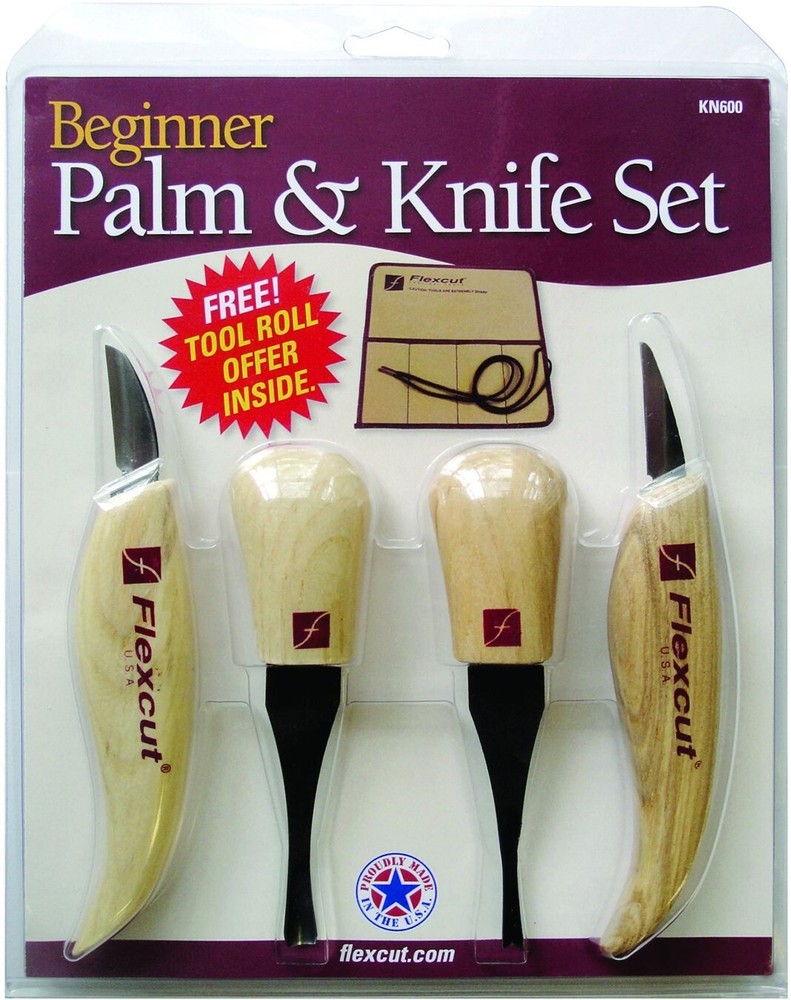 Flexcut Beginner Palm and Knife Set #FLEXKN600
