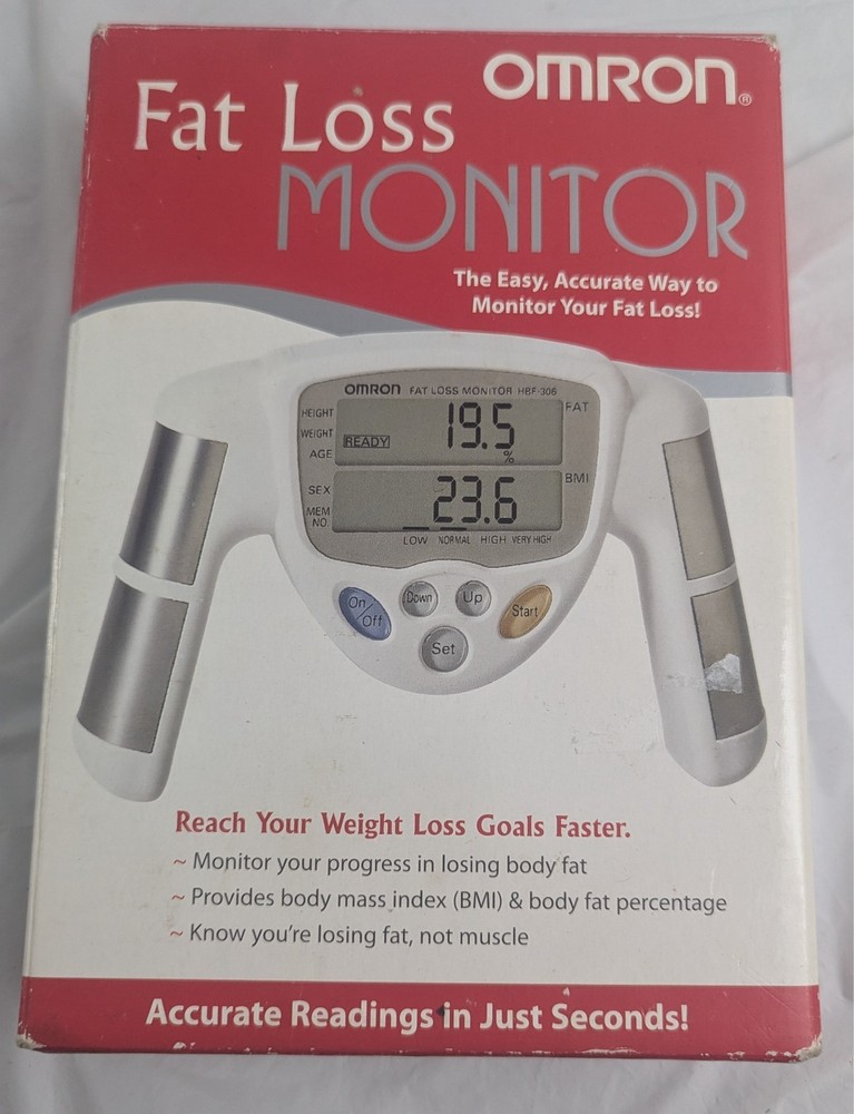 Omron Fat Loss Monitor HBF-306CAN Tracker BMI Weight White