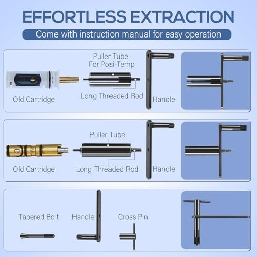 Shower Cartridge Extractor Tool - Puller for Moen 1200, 1222, 1225 Posi-Temp
