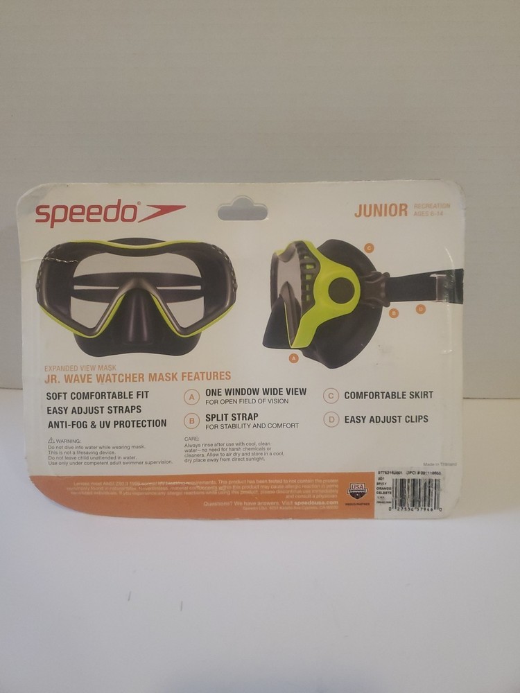 Speedo Expanded View Mask JR. Wave Watcher Mask Ages 6-14 .