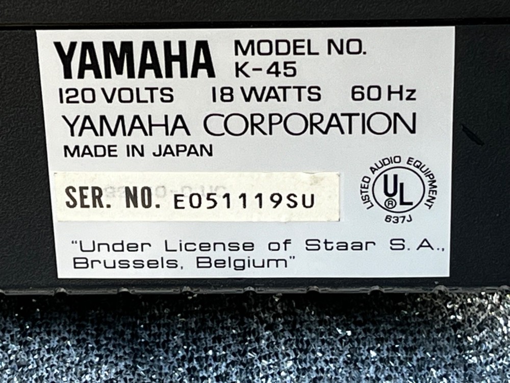 Working YAMAHA K-45 Stereo Dual Cassette Recorder Deck