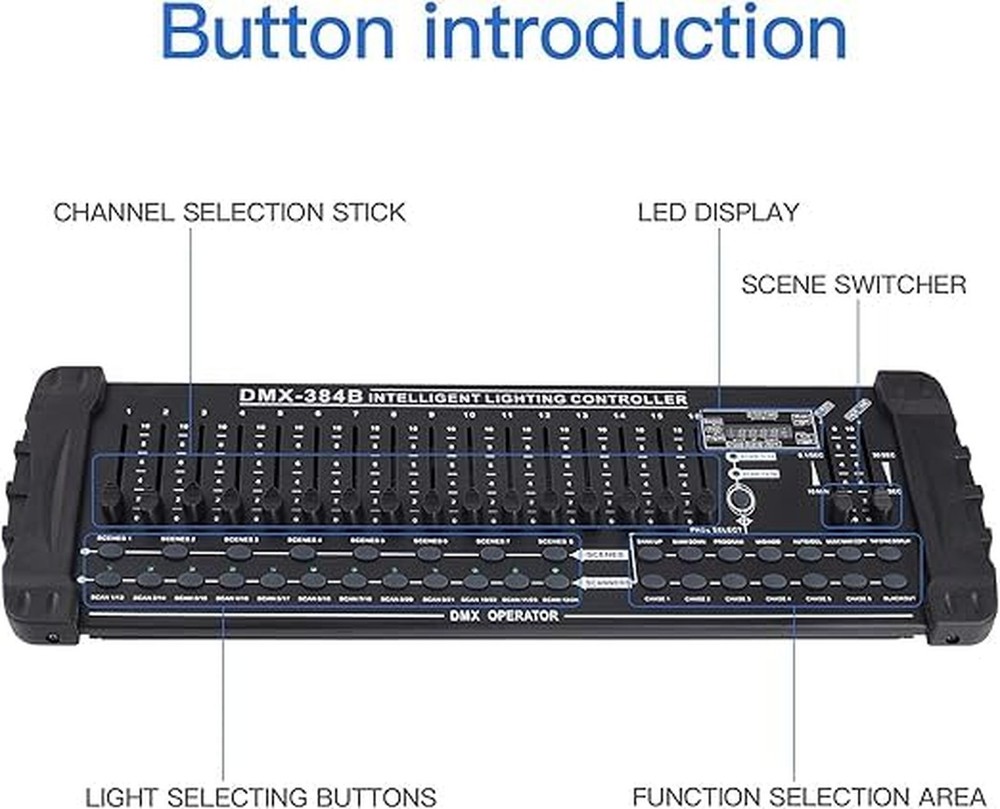 DMX512 DJ Controller 384CH DMX Cotroller Use for Program Editing of Bar Club ...