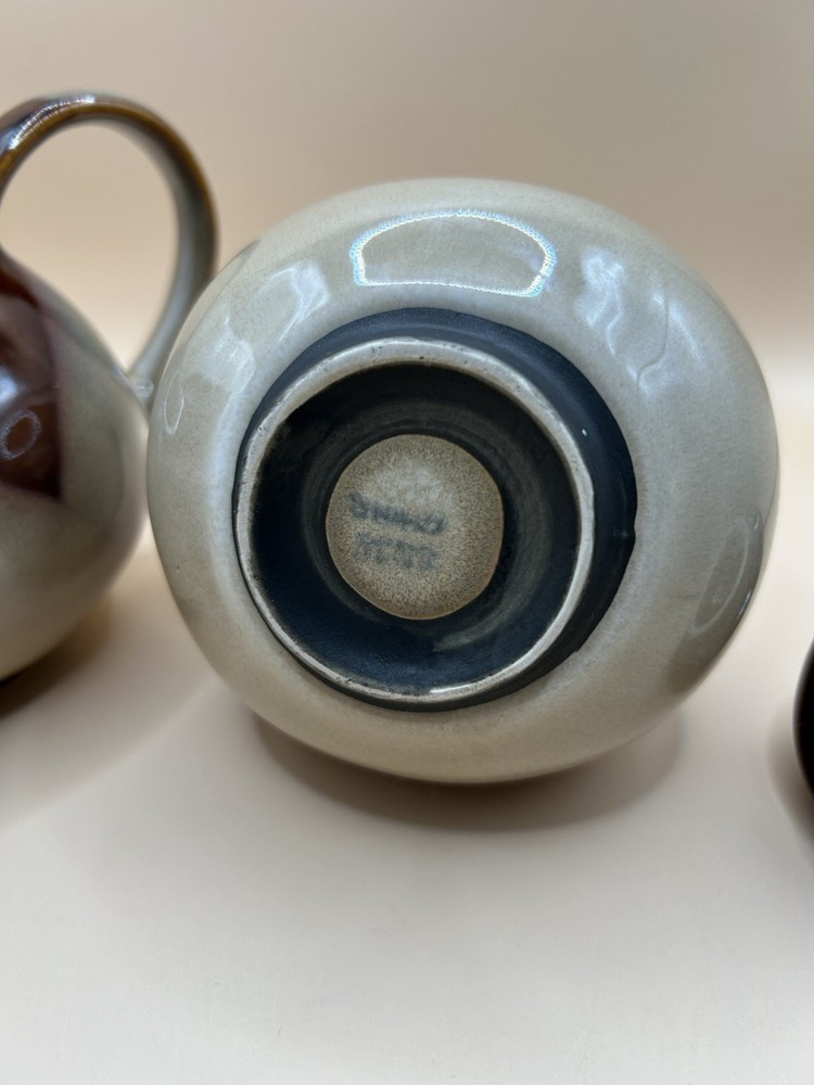Sango Nova Brown 4933 Creamer And Sugar Set