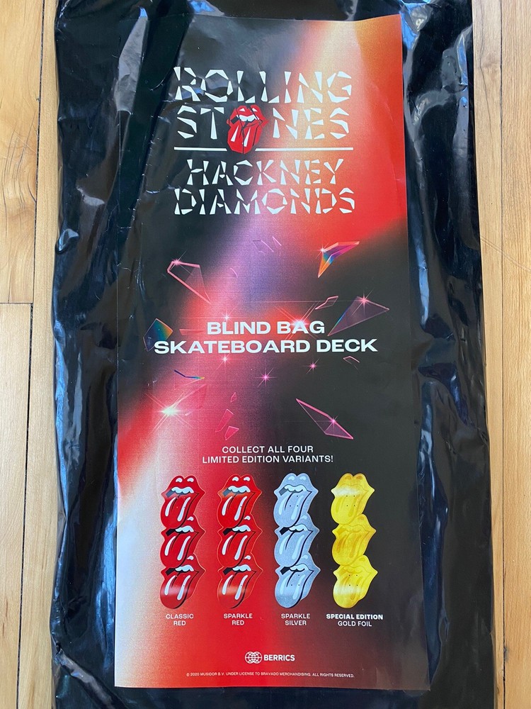*SEALED UNOPENED BLIND BAG* The Rolling Stones Hackney Diamonds Skateboard Deck