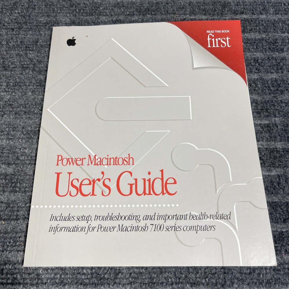 Vintage Power Macintosh 7100 User's Guide 1994 030-5916-A Apple Computer Manual