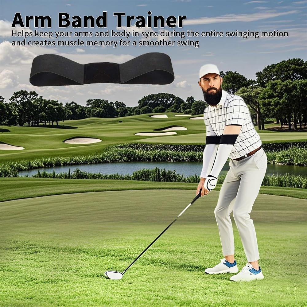 Golf Swing Training Correcting Arm Band and Corrector Wrist Trainer Protector