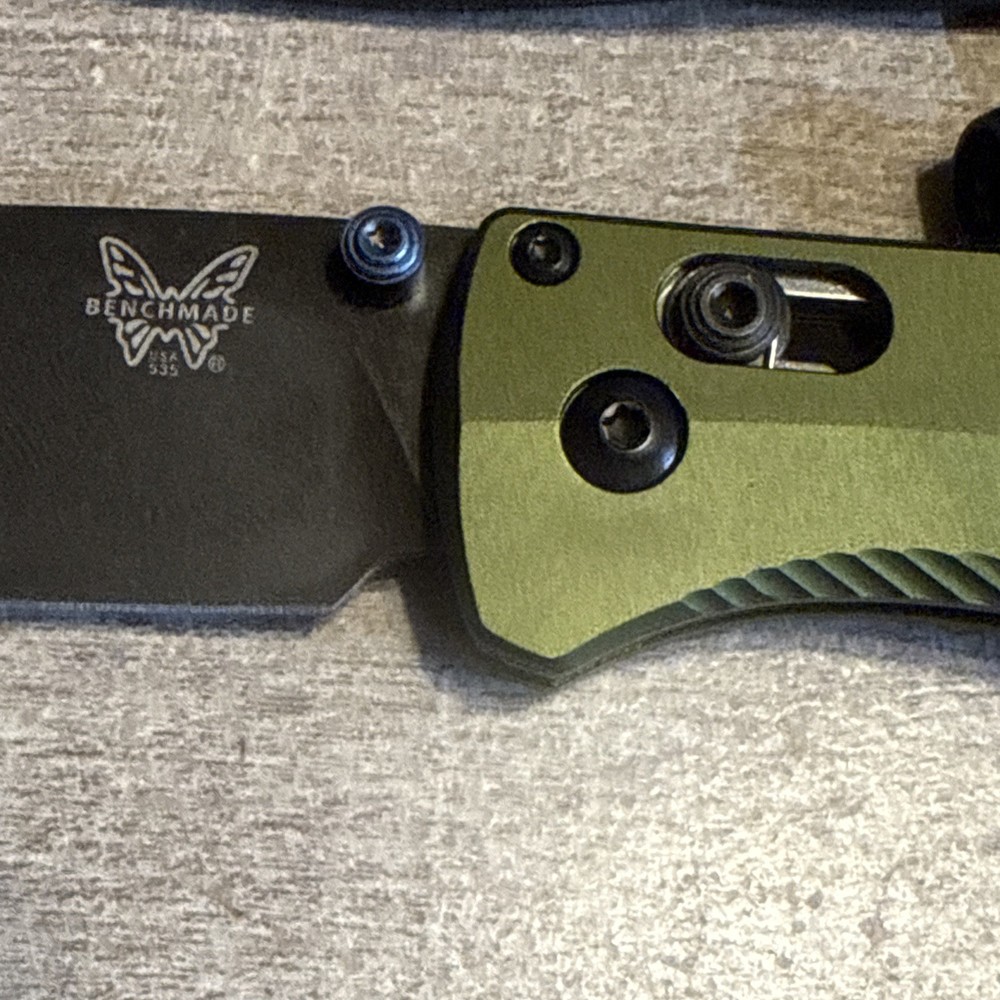 Bugout 535 Green Aluminum Handle M390 Black Blade Authenticity Unverified