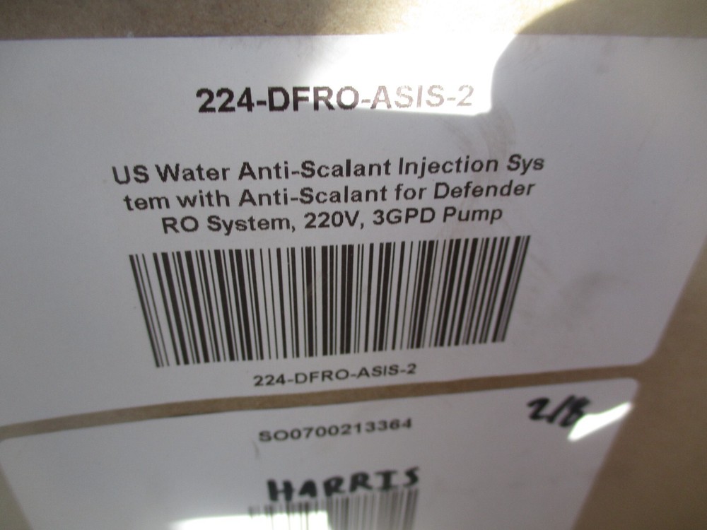 US WATER ANTI SCALANT PUMP & TANK INJECTION SYSTEM FOR DEFENDER REVERSE OSMOSIS