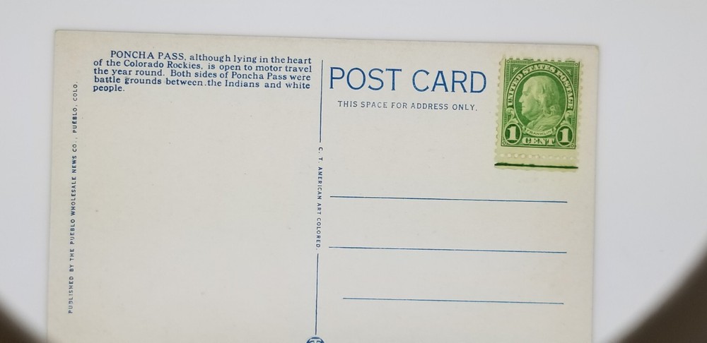 RARE 1 Cent Lime Green Ben Franklin STAMP Postal. On Post Card