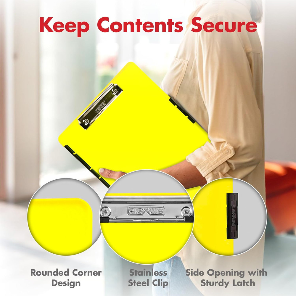 Slimcase 2 Plastic Clipboard with Storage and Side Opening