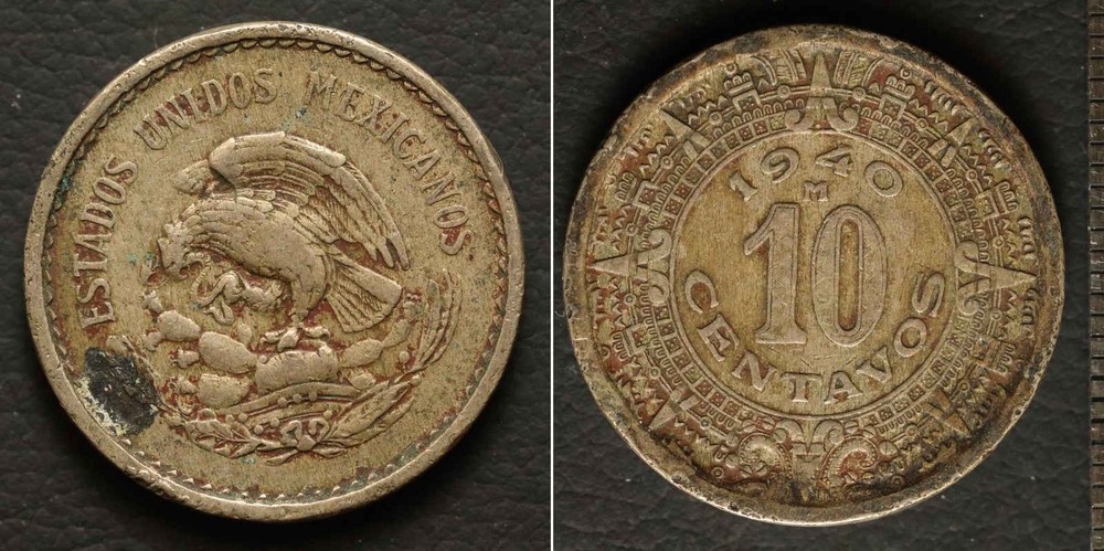 *Mexico Coin, 10 Centavos 1940 [E13317]8a8