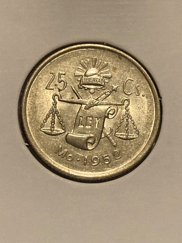 1952-Mo Mexico 25 Centavos - Billon 0.3 - KM 443