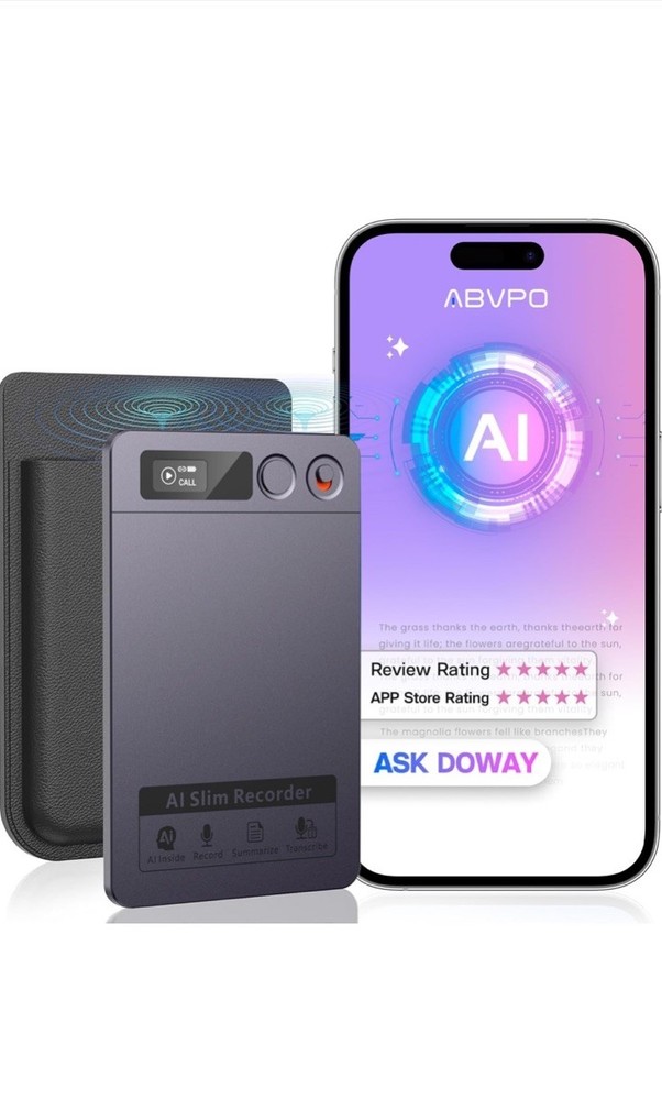 64G Digital AI Voice Recorder Transcribe Summarize 152 Language Translator NEW!!