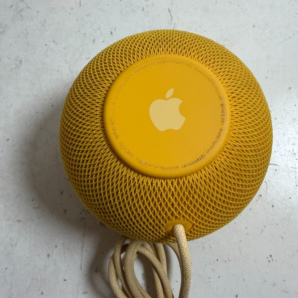 Apple HomePod Mini A2374 Yellow Bluetooth Integration Spherical Smart Speaker
