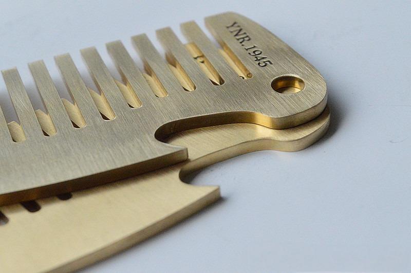 Solid Brass Hair Beared Comb with Bottle Opener Wrench EDC Portable Multi Tools
