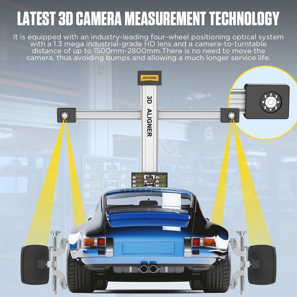 AUTOOL 3D Wheel Alignment Machine Tracking Tire Aligner System Fully Automatic