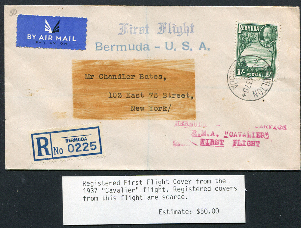 BERMUDA (23735): 1937 First Flight Cover