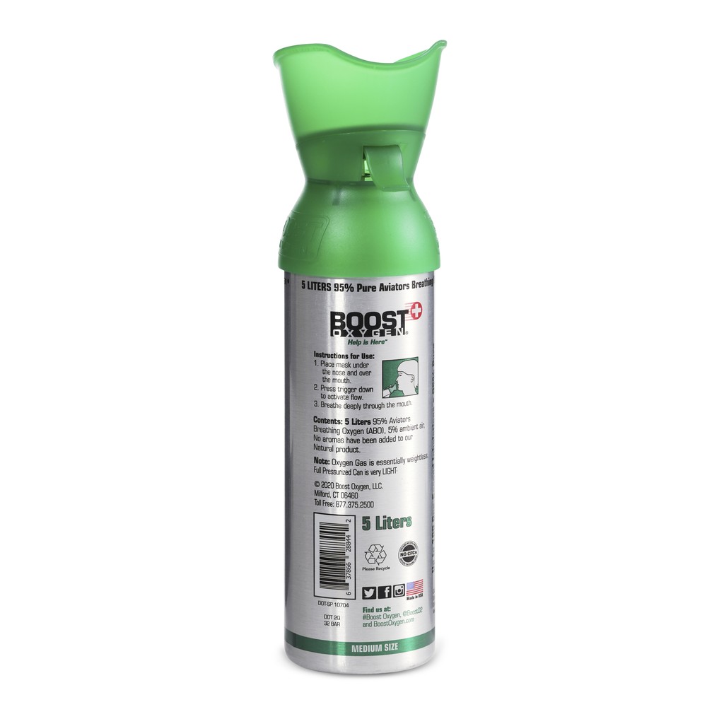 Boost Oxygen 10L Canned Oxygen (2 Pack) & 5L Canned Oxygen (3 Pack), Flavorless