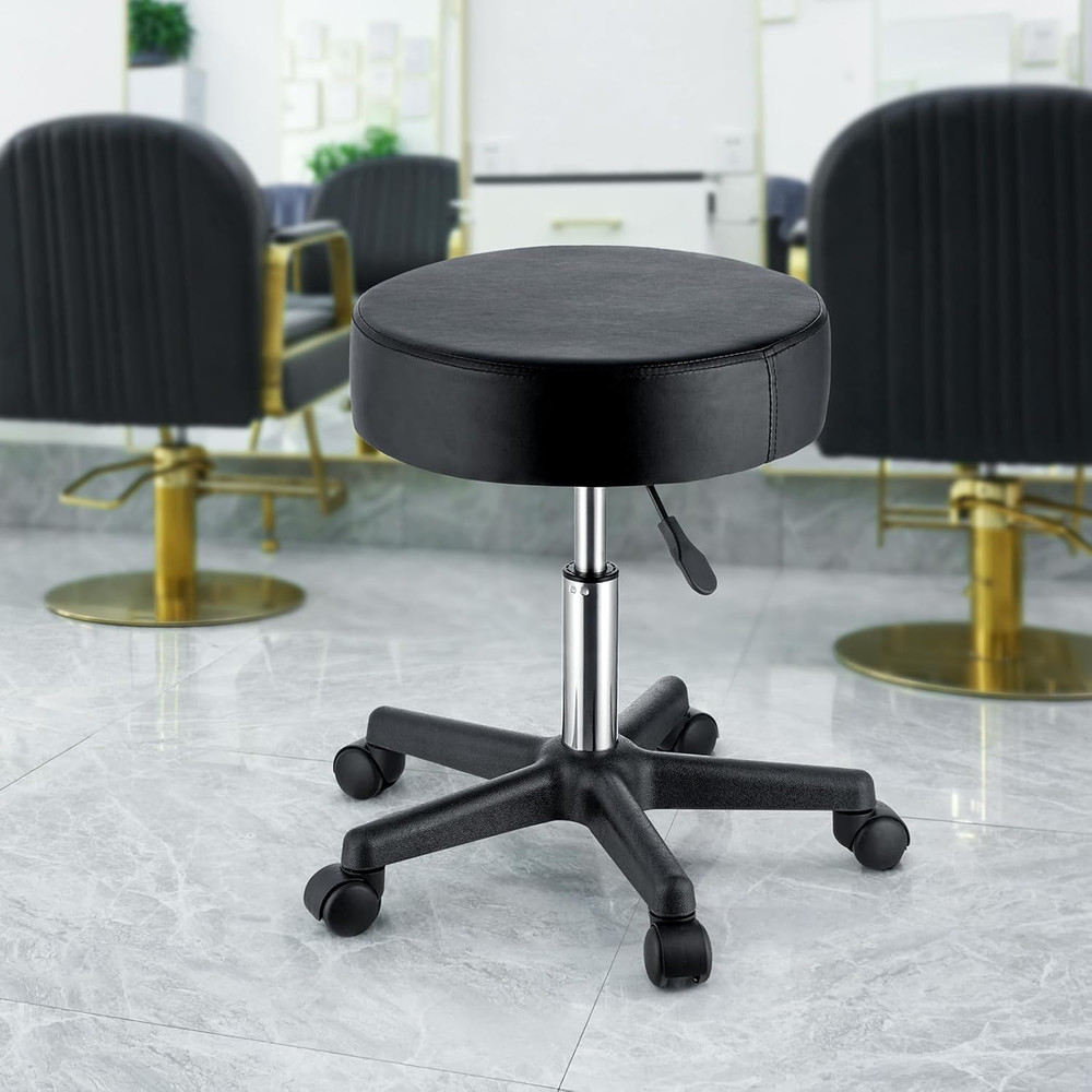 Rolling Stools with Wheels, 400 LBS Weight Capacity Adjustable Height Stool with