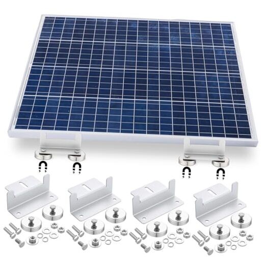 Pack 1200 Lbs No Drill Magnetic Solar Panel Mount Bracket Solar Panel 4