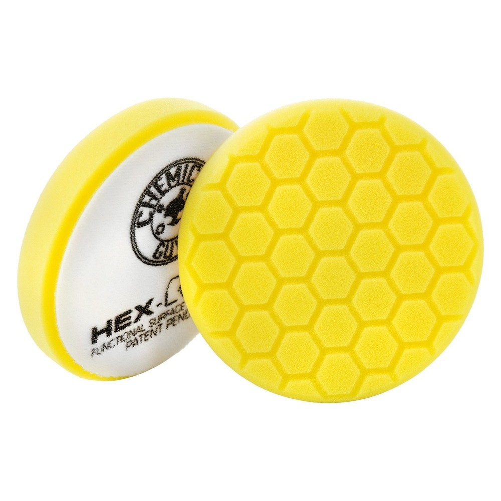 Hex-Logic 5-1/2" Foam Yellow Hook-and-Loop Cutting/Compounding Pad