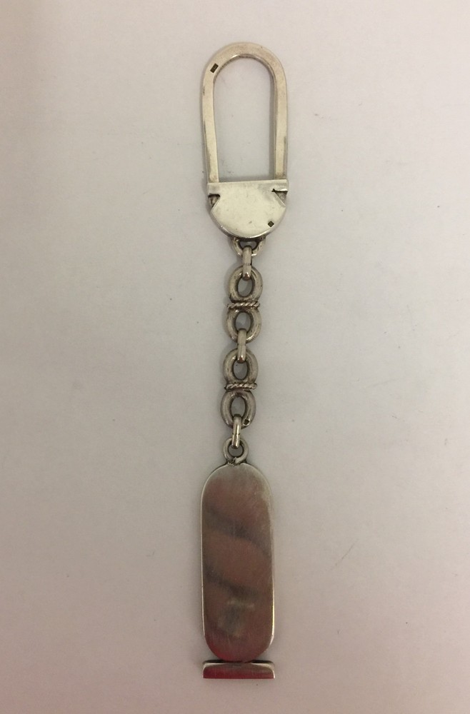 Vintage Egyptian Sterling Silver Key Chain
