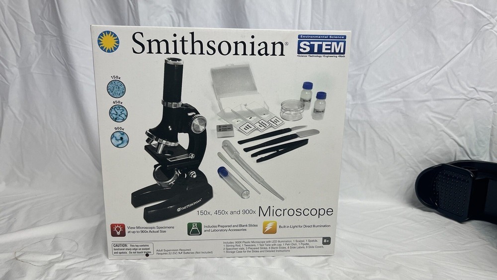 Microscope Kit Kids Ages 8+ STEM Smithsonian