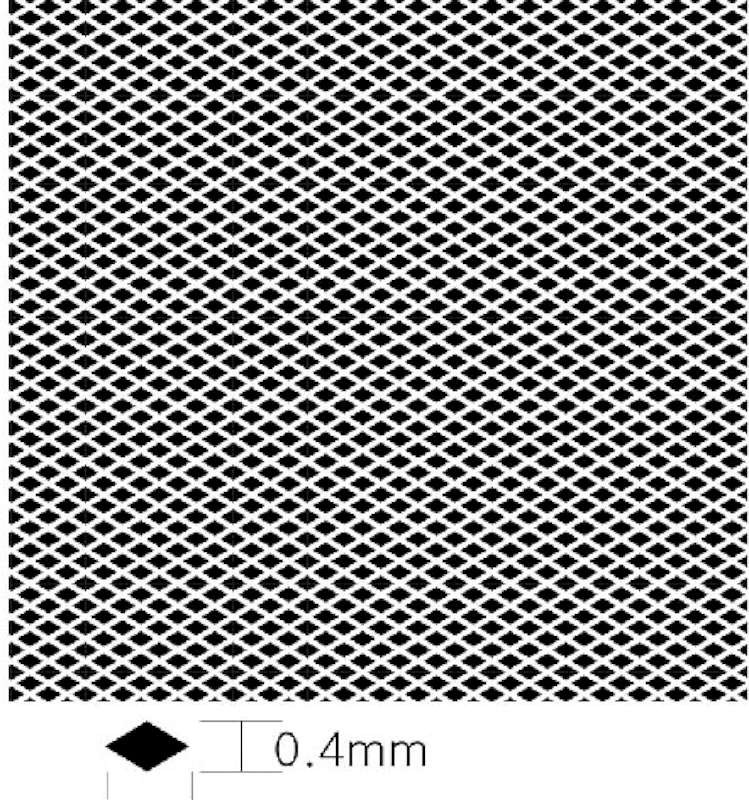 Diamond Pattern Mesh B 0.25mm x 0.4mm (Photo-Etch)