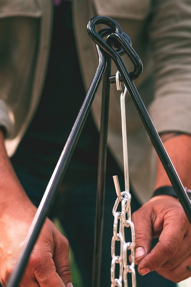 Adjustable Height Campfire Tripod