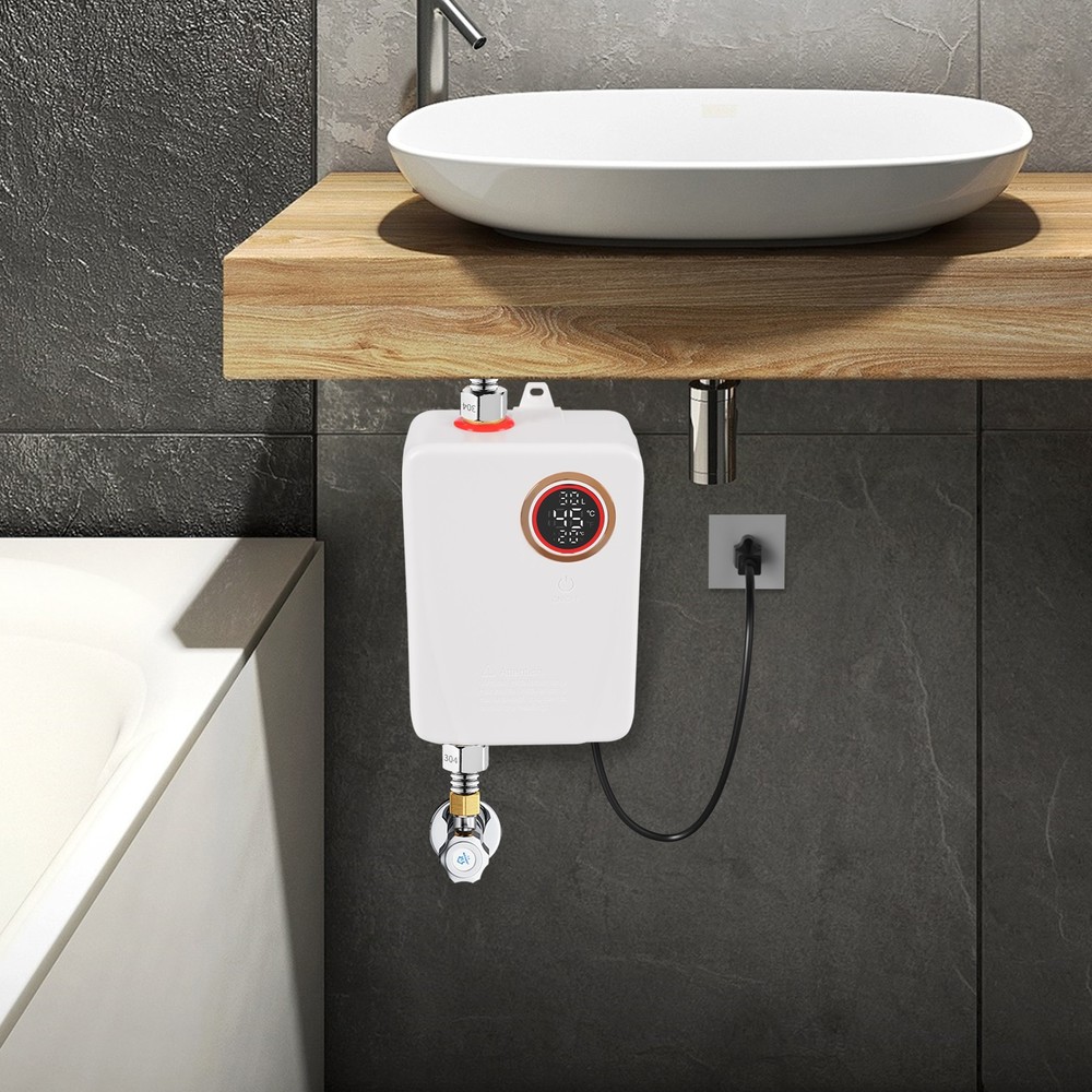 Electric Tankless Water Heater Instant Hot Shower Kitchen Heater 110V 3000WUSUS