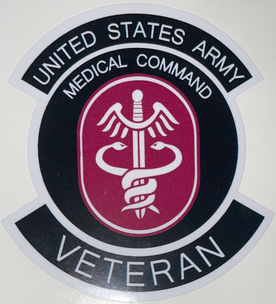 US Army Medical Command Veteran Sticker Waterproof D683