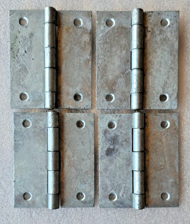 4  Hinges 3 1/2 X 3 Galvanized Steel