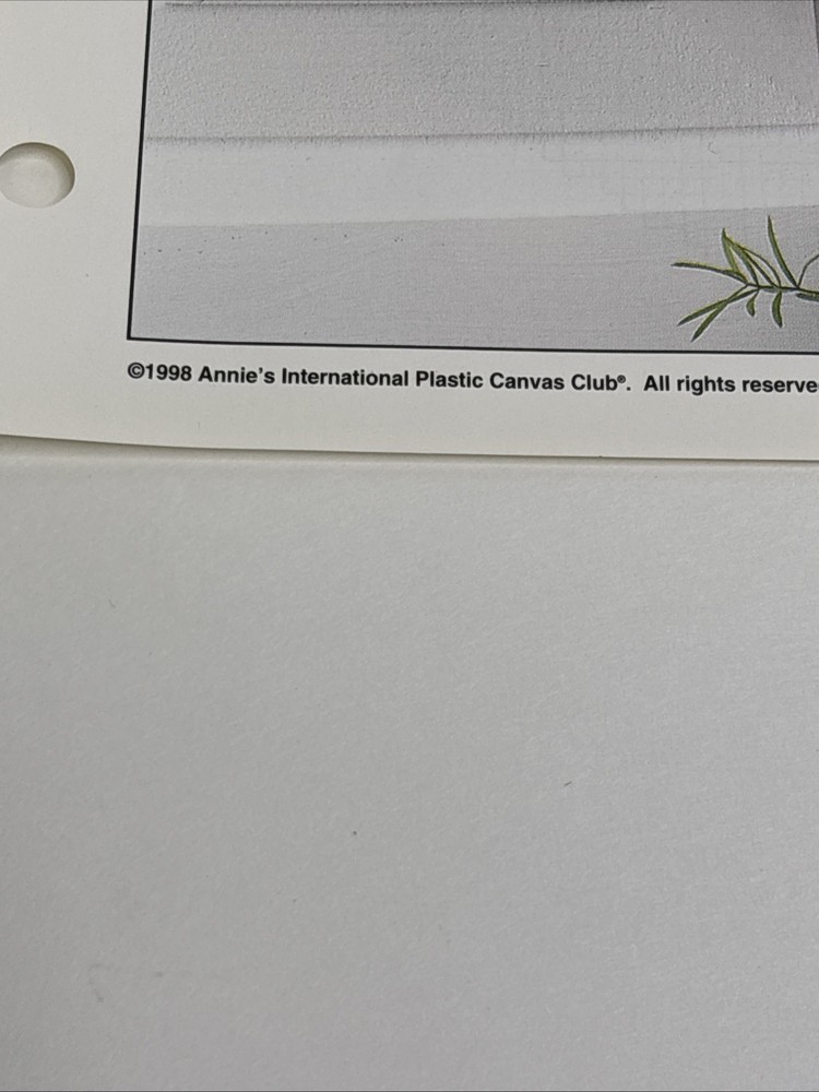 Valentine Bunny Annie's Attic Plastic Canvas Pattern Page