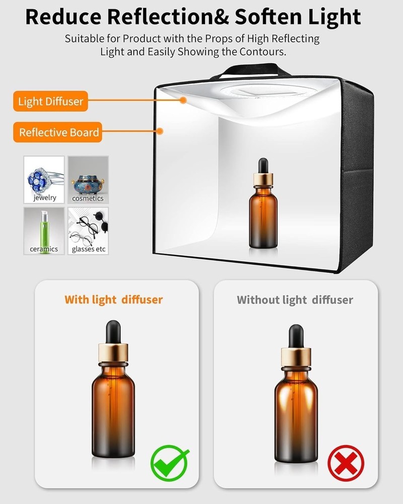 Professional Portable Light Box - Dimmable 112 LEDs, 16x12