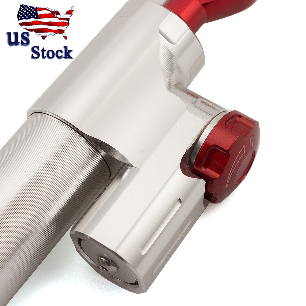Steering Damper Motorcycle Stabilizer Adjustable Safet Control Silver&Red
