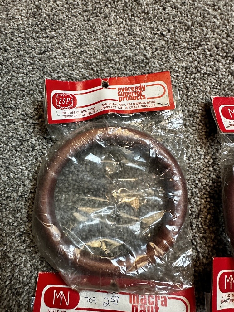 Vintage Macrame Accessories Rings Beads