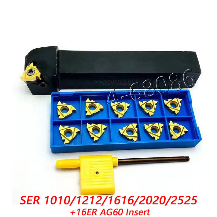 SER1212H16 thread holder external tool+16ER AG60 threading insert carbide insert