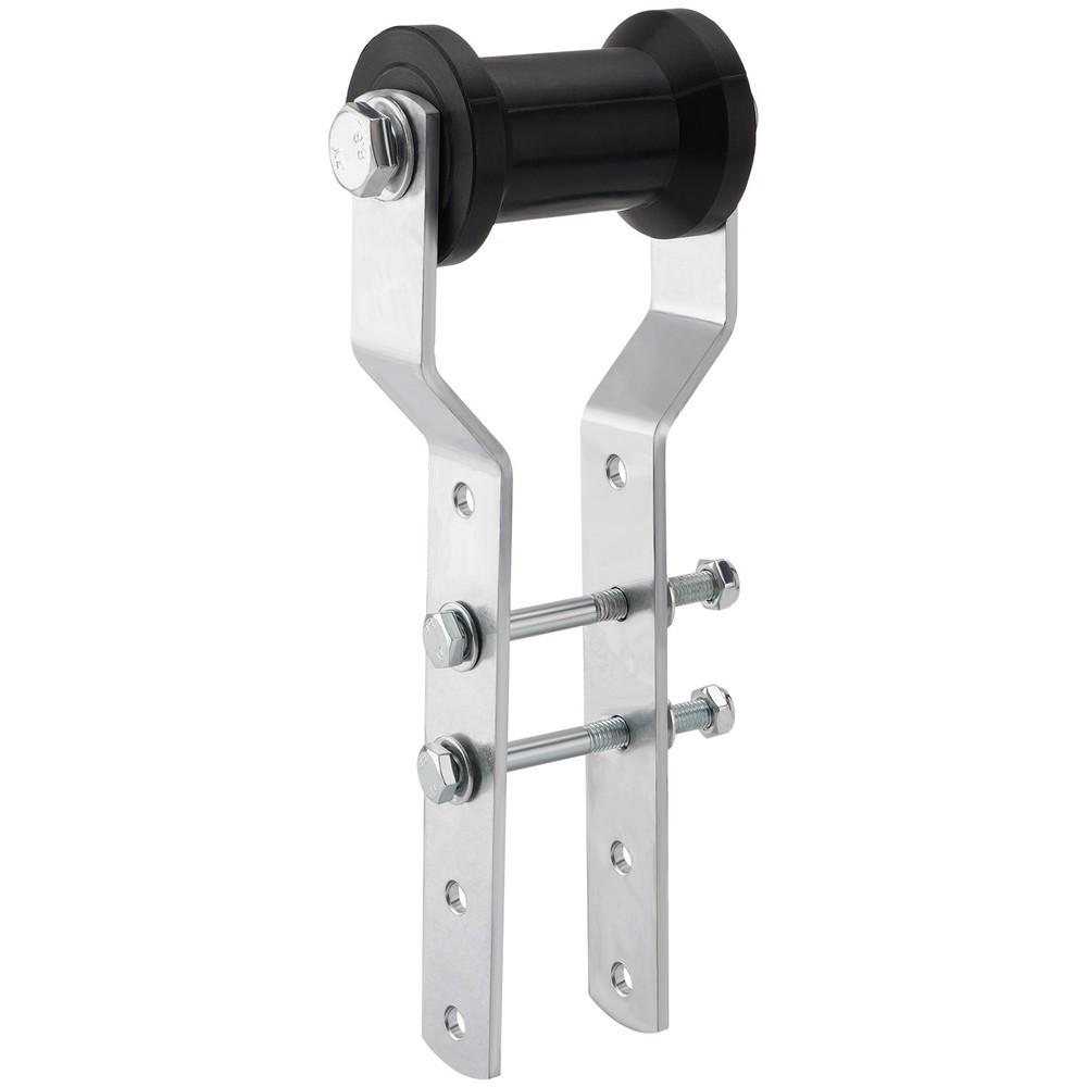 4" Adjustable Rubber Keel Roller with Panel Bracket Assembly for 2" Wide Tongue