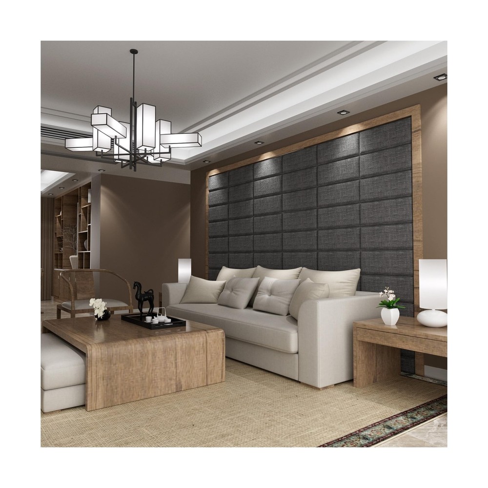 Upholstered Wall Mounted Headboard, Acoustic Wall Panel, Peel and Stick Wall ...