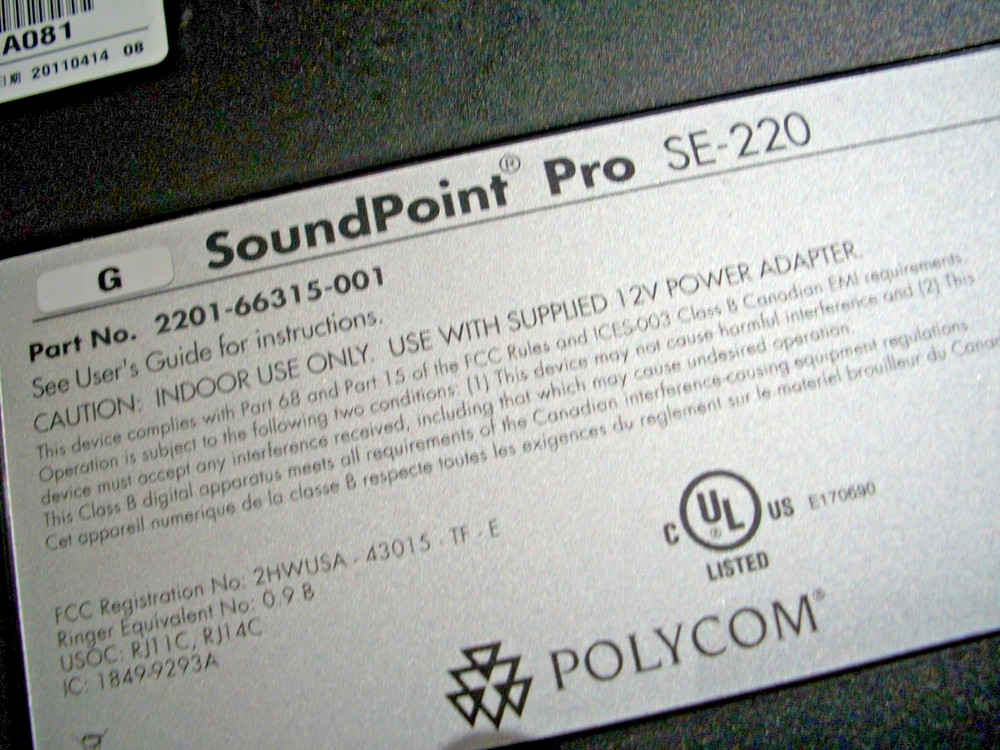 Office Speaker Phone Polycom Sound Point Pro SE-220