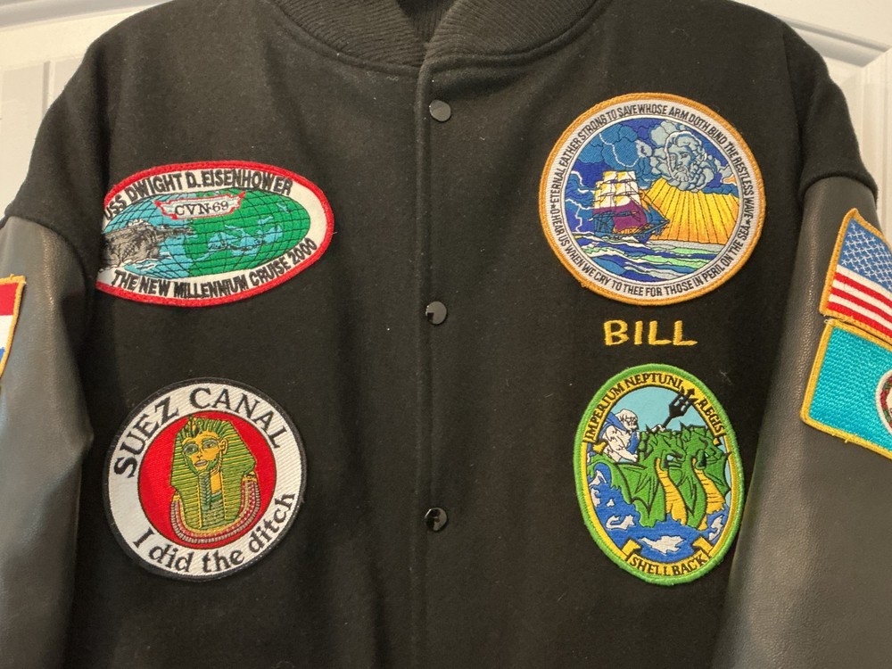 US Navy Wool Tour Jacket USS Eisenhower 2000