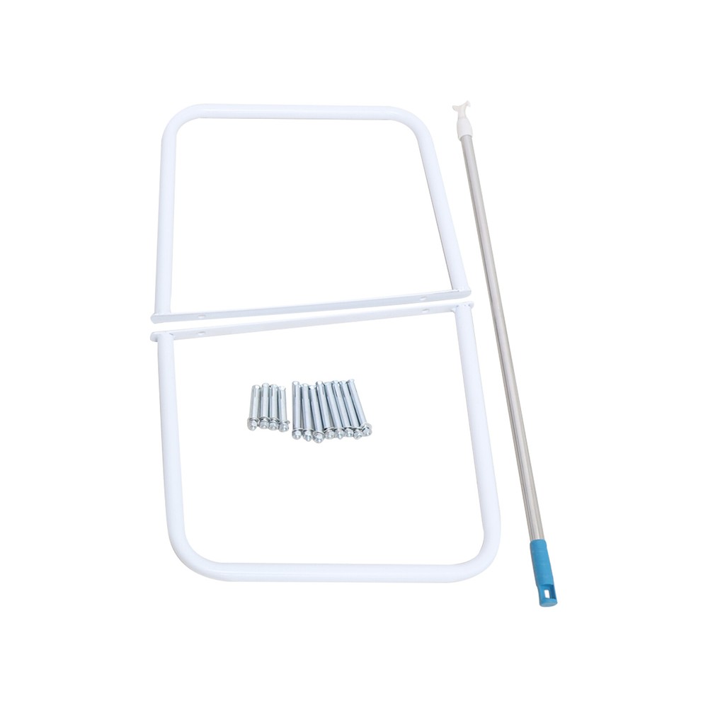 12-Step Folding Ladder Wall-mounted Telescoping Loft Ladder Folding Stairs