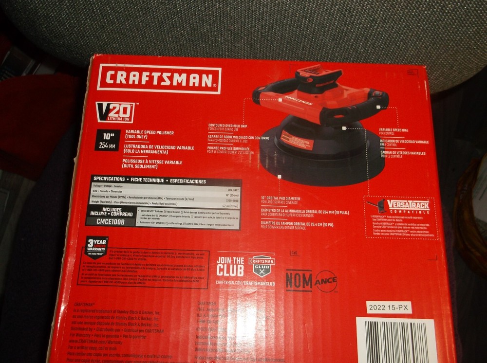 CRAFTSMAN V20* Variable Speed Polisher (Tool Only) - CMCE100B