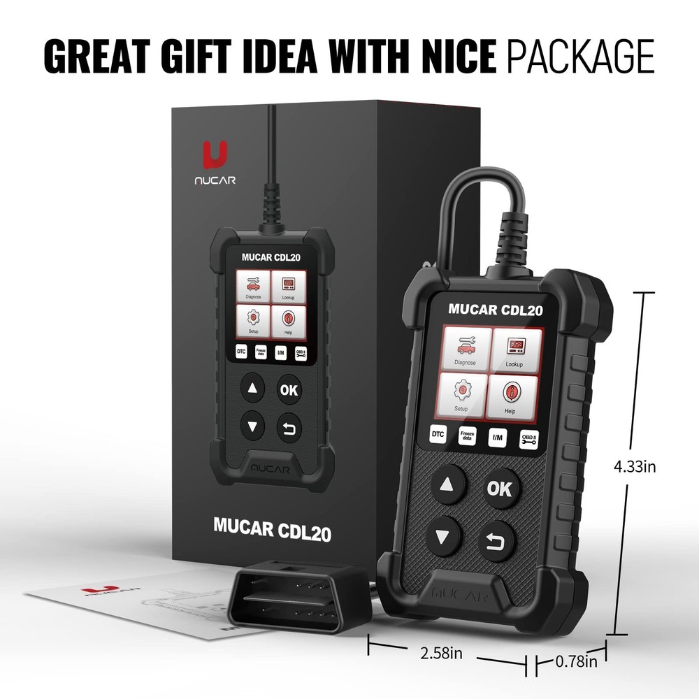 MUCAR CDL20 OBD2 Scanner Auto Diagnostic Scan Tool Car Engine Fault Code Reader