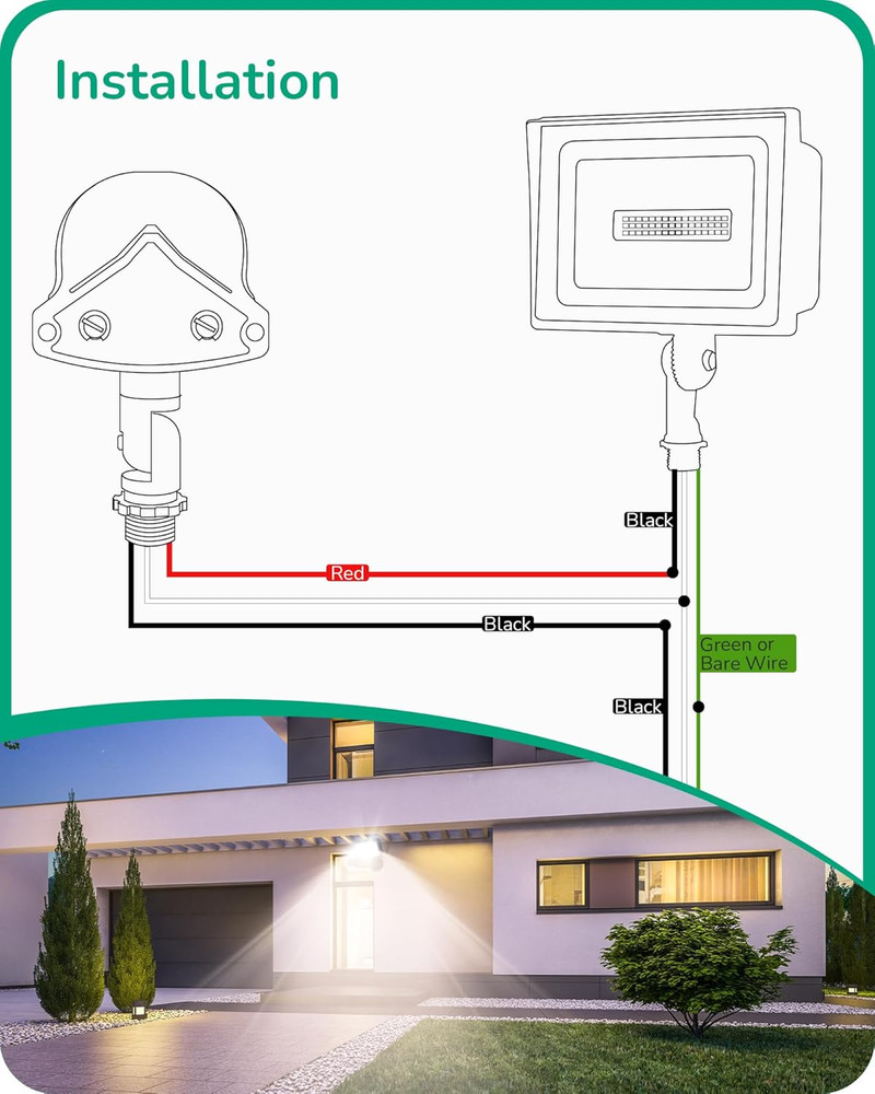 PIR Motion Sensor for Floodlights – 240° White