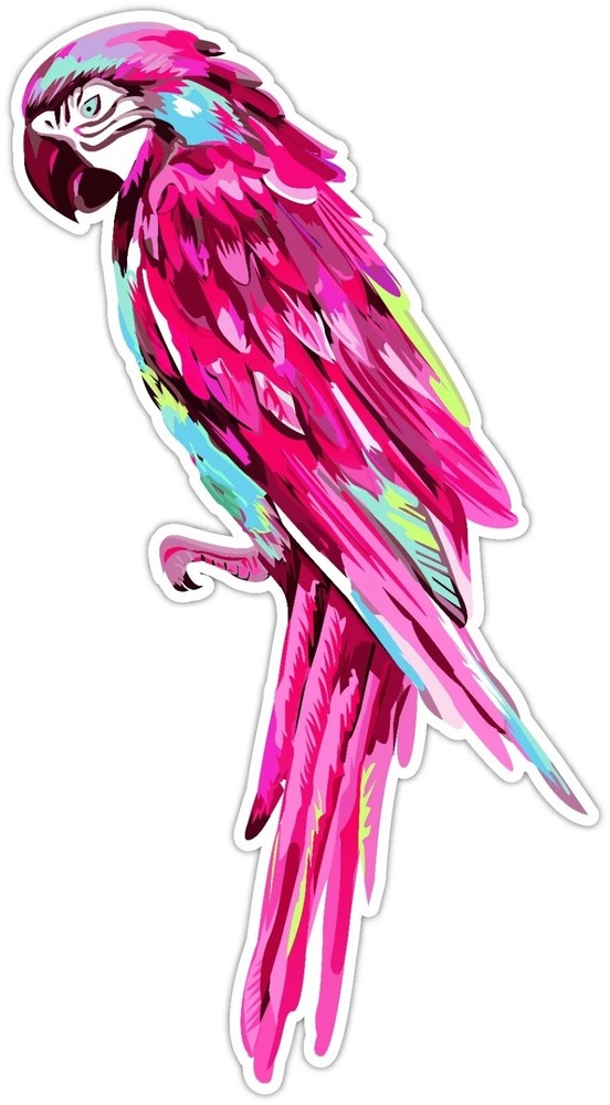 PINK PARROT Sticker Decal XV